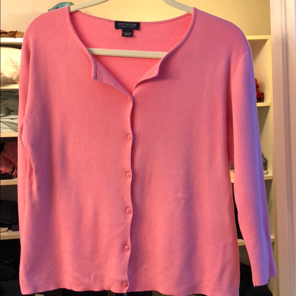 Pink button sweater